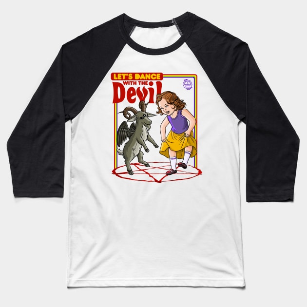 Let's Dance with the Devil Satanic Baphomet game Baseball T-Shirt by Juandamurai